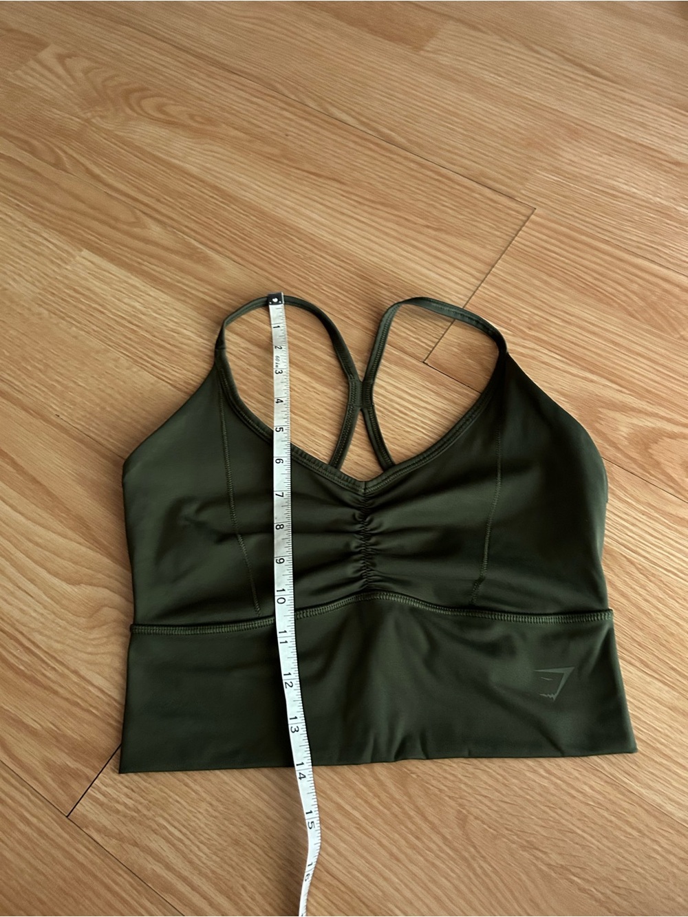 Gymshark Dark Green Elevate Longline Sports Bra Small - Picture 3 of 5